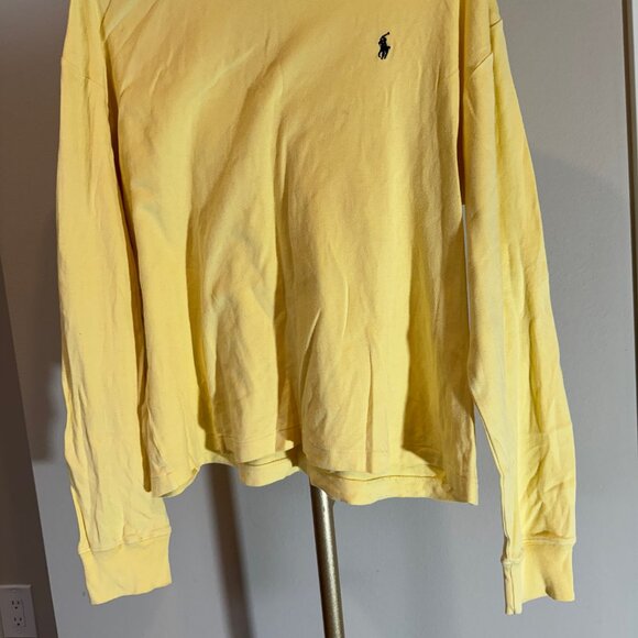 Vtg. Polo Ralph Lauren Sport Logo Cotton Preppy Turtleneck in Yellow Womens XL - Picture 5 of 8